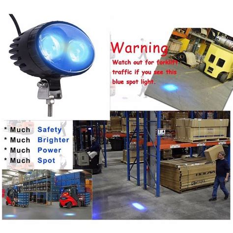 Xrllブルーレッドスポットフォークリフトライト110vフォークリフトヘッドランプled警告スポット安全ライトメーカーと工場