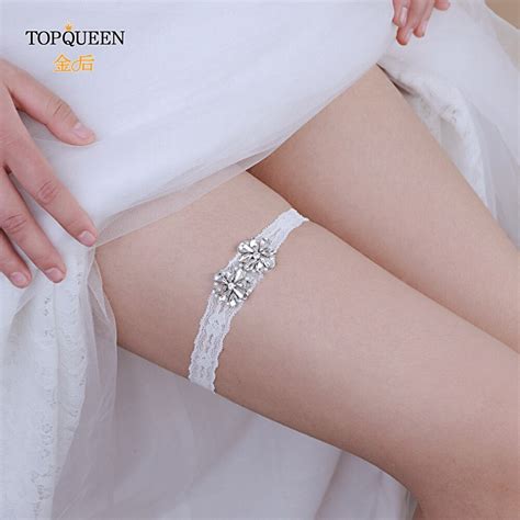 Topqueen Lady Lingerie Garter Stocking Lace Garter Belt Legs Ring