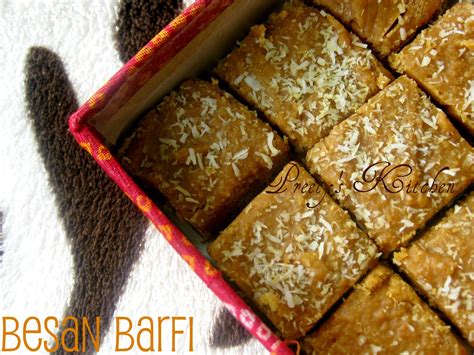 Preetys Kitchen Besan Ki Barfi Indian Sweet Made With Gram Flour