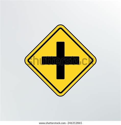 Intersection Ahead Road Iconvector Illustration Stock Vector Royalty