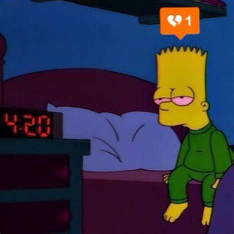 420 Bart Brokenhearted Eyes Instagram Oh Red Simpson Sleep