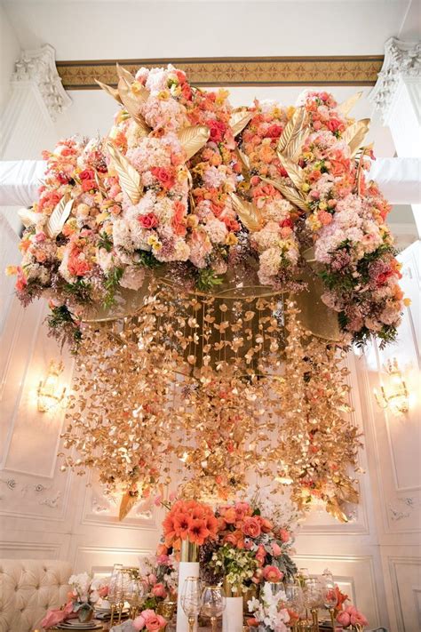 This Gorgeous Floral Ceiling Piece Creates A Beautiful And Shimmering