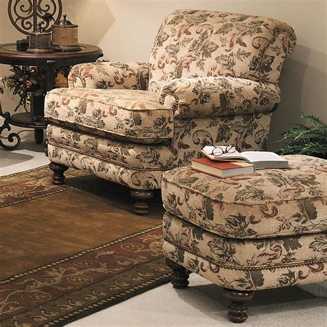 Smith Brothers 346 Traditional Styled Chair And Ottoman Set Story