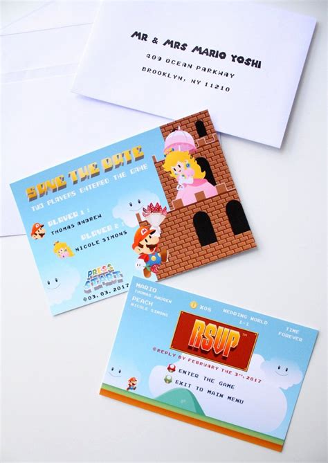 Video Game Wedding Invitation Best Of Super Mario Wedding