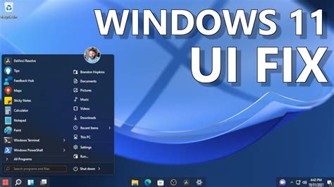 Fix Windows 11 Start Menu And Taskbar Tweak Tool Youtube