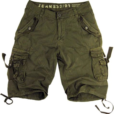 Mens Military Style Light Olive Cargo Shorts A8s Size 48