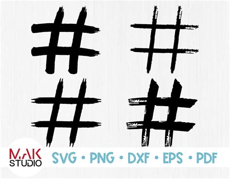 Hashtag svg Grunge hashtag svg Hashtag eps Hashtag pdf ...