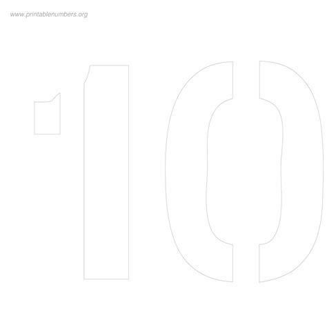 10 Best Images Of 10 Inch Stencils Printable 10 Inch Number Stencils