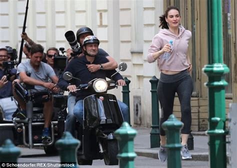 Lily James Reveals A Hint Of Her Toned Tummy In Vienna Daily Mail Online