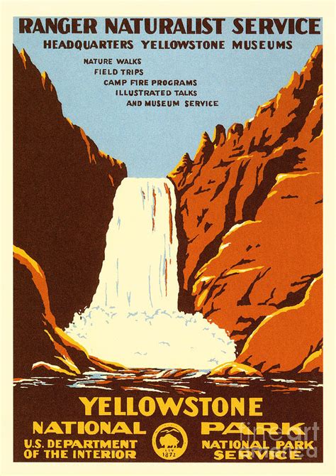Yellowstone National Park Vintage Advertising Poster Photograph By