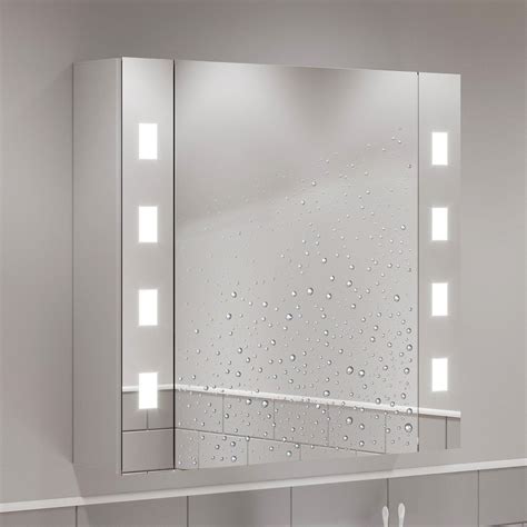 Luxury Bathroom Mirror Cabinet Led Illuminated Wall Mounted Demister Switch Ip44 Ebay