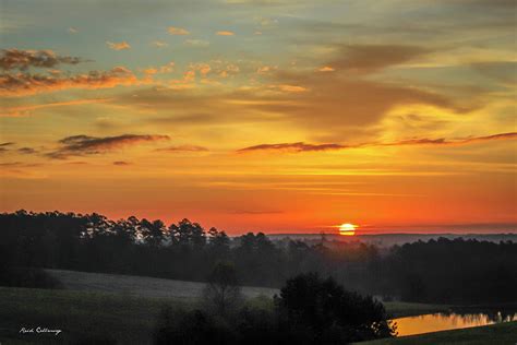 Ever Faithful Sunrise Lake Oconee Greene County Georgia Art Photograph