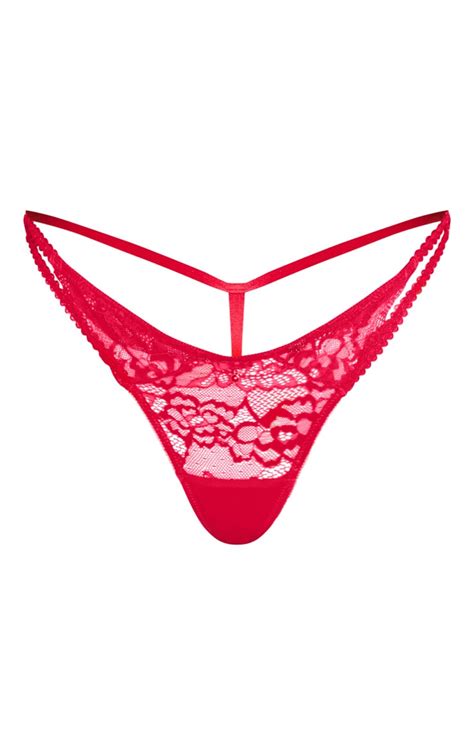 Red Ann Summers Sexy Lace Thong Lingerie Prettylittlething Usa