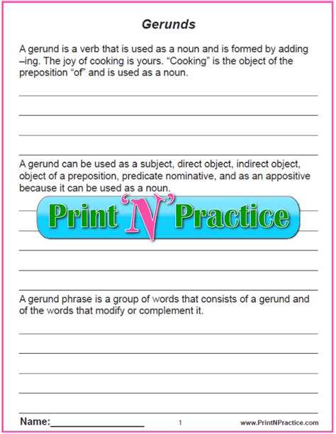 Most often, but not exclusively, one that functions as a noun. Gerund And Infinitive ⭐ Exercises And Participle Worksheets
