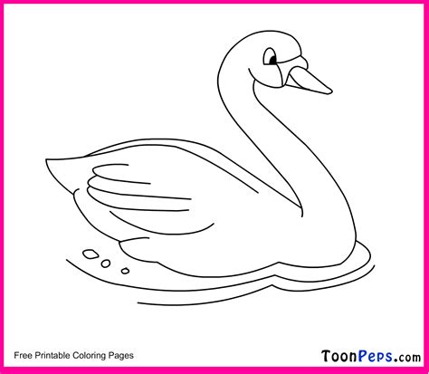 Free Printable Swan Coloring Pages