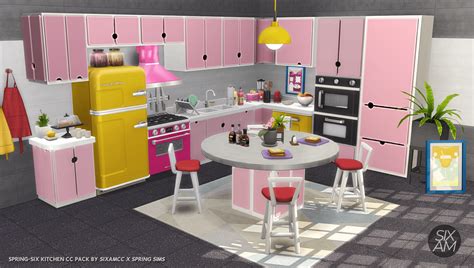 Spring Six Kitchen Cc Pack For The Sims 4 Sixam Cc