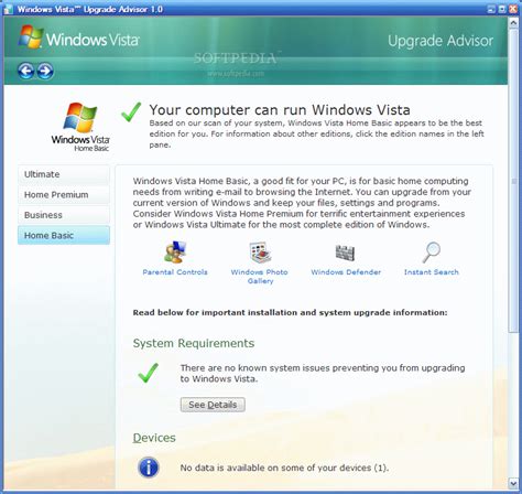 Download Windows Vista Upgrade Advisor 100918
