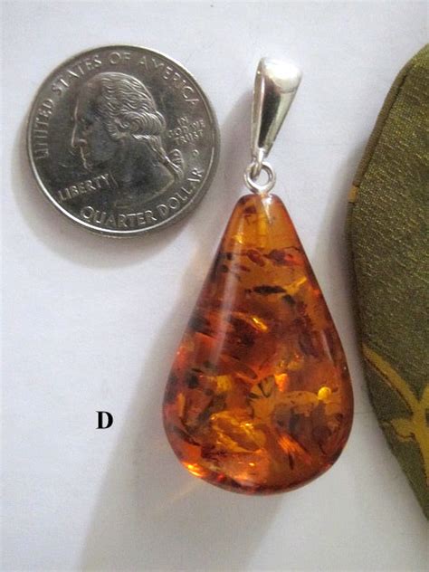 Real Amber Large Drop Pendant Natural Baltic Amber From Poland