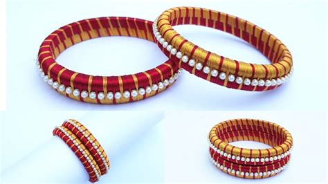 How To Make Silk Thread Bangles Designer Fancy Side Bangles Diy