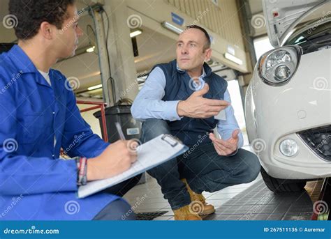 Portrait Mechanic Teaching Apprentice Stock Photo Image Of Skill