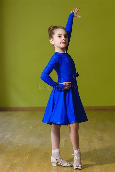 Little Cute Girl Dancing Ballroom Dance Stock Photo Image Of Formal