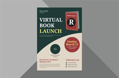 Book Launch And Publishing Flyer Design Template New Book Launch