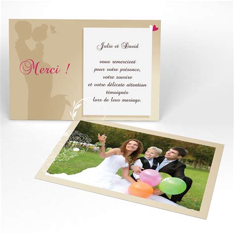 Carte de remerciement Youpi 1 fille 1 garçon - mariage ...