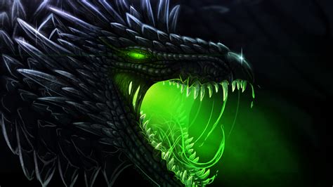 Fantasy Black Dragon Closeup Photo With Mouth Open Hd Dreamy Wallpapers Hd Wallpapers Id 36440