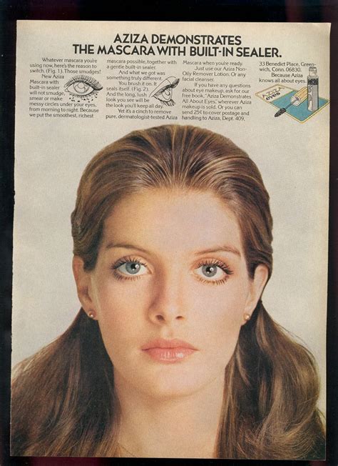 Aziza Cosmetics Ad Rene Russo 1980 Vintage Makeup Ads Retro