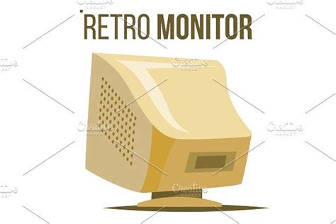 Retro Computer Monitor Vector Old In 2020 Retro Retro