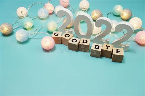 Goodbye 2022 Alphabet Letters On Marble Background Stock Photo Image