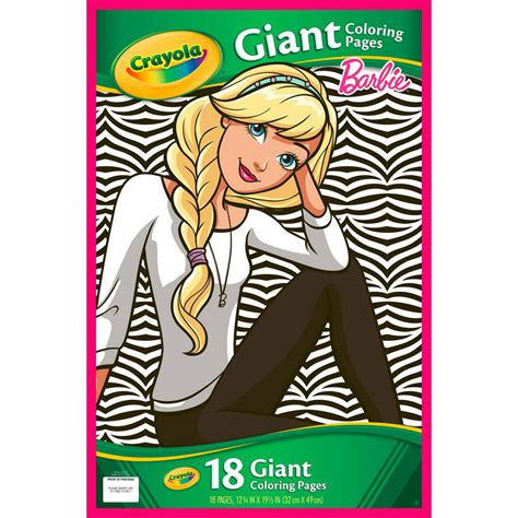 Crayola Giant Coloring Pages Barbie 18 Count