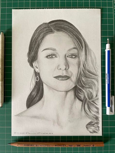 Pencil Portrait Of Melissa Melissabenoist