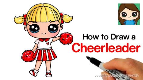 How To Draw A Cute Cheerleader Easy Lol Surprise Doll Youtube