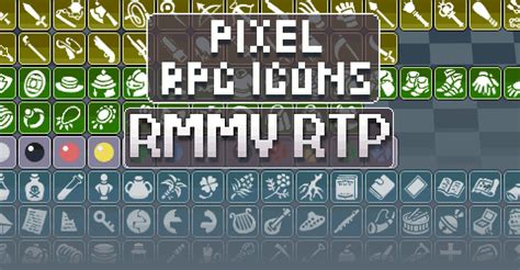 Pixel Fantasy Rpg Icons Rpg Maker Mvmz Rtp Replacement By Caz