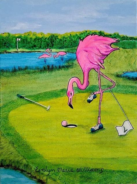 Golf Theme Are Flamingo Golf Florida Golf Women 16x20 Original Etsy