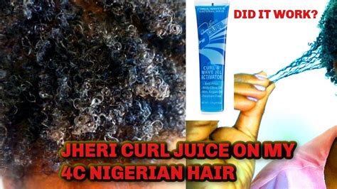 I Tried Jheri Curl Juice On My Natural Hair Again 4C Tight Nigerian