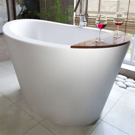 Freestanding deep soak tub and shower combo installation tips with limited space. True Ofuro 52" x 36" Freestanding Soaking Bathtub ...