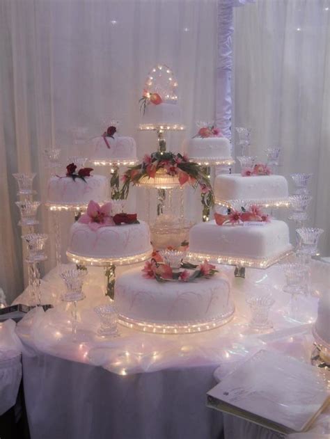 Lighted Wedding Cakes The Above Crystal Lighted Cake Display Serves