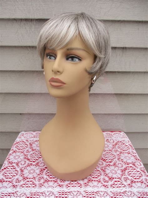 Godiva Secret Wigs Peggy Color Silver Stone Gray Short Style Ebay