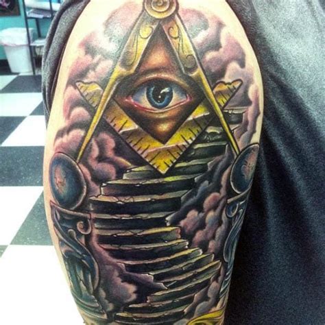 90 Masonic Tattoos For Men Freemasonry Ink Designs