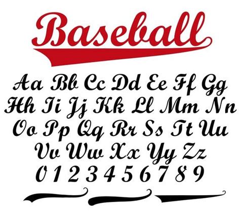 Baseball Font With Tail Baseball Font Ttf Svg Png And Text Tails
