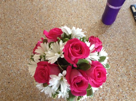 Get it as soon as fri, jun 18. A small arrangement of pink roses and white daisies that ...