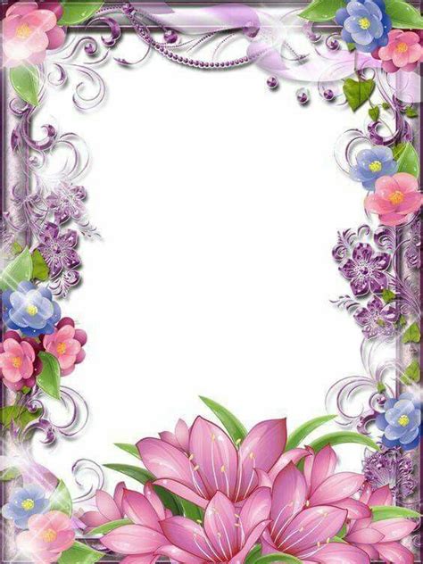 Pin By Antonia On Marcos Flower Frame Flower Border Floral