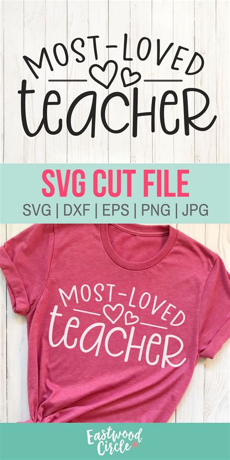 Most Loved Teacher svg Teacher svg Teacher Appreciation svg | Etsy | Teacher shirts, Teacher ...