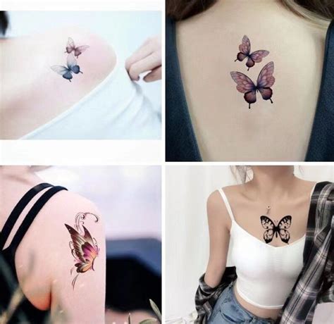 1 Set Of 7pcs Temporary Butterfly Tattoos Realistic De Etsy