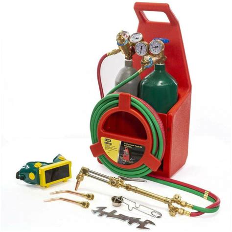 eaysg professional portable oxygen acetylene oxy welding cutting torch kit w gas tank