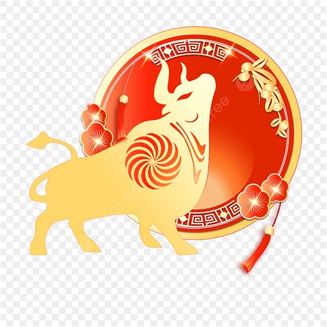 Lunar New Year Vector Hd Png Images Chinese Lunar New Year Of The Ox