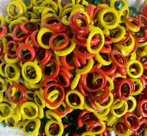 Chitti Gajulu Small Bangles Combo Pack Yellow Red Mix Each 108 For