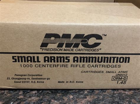 1000 Brand New In Box Pmc Centerfire Rifle Cartridges For Sale